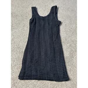 Women’s Size Medium Poof Black Textured Tank Dress Short Dress